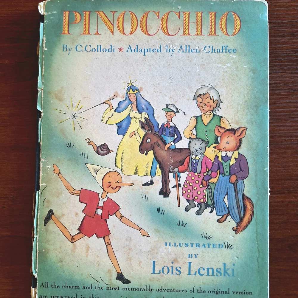 Pinocchio Illustrated Antique 1946 Book by Lois Lenski - Picture 1 of 13